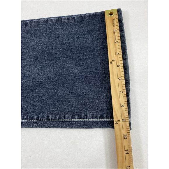 Maurices Jeans Women Size 12‎ Short Dark Wash Denim Embroidered Pockets Straight - Picture 13 of 14